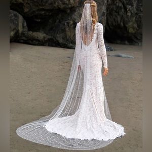 White Pearl Design Timeless Wedding Veil